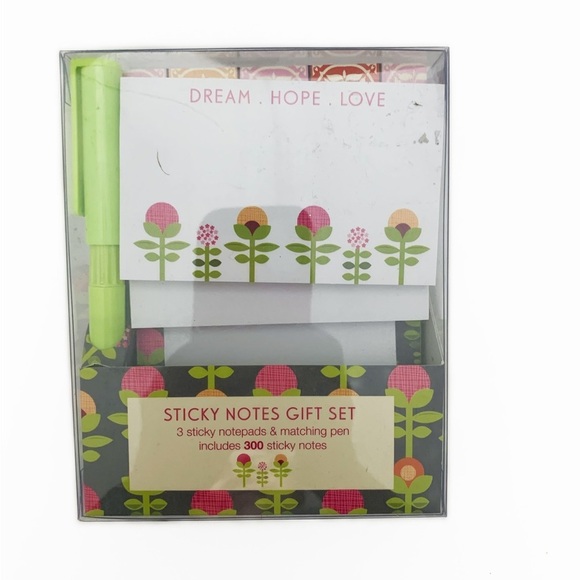 Colorful Flower Sticky Notes Gift Set w Matching Pen - 300 Sticky Notes Included - Picture 4 of 6